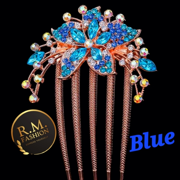 1pc Women Rhinestone Flower Decor Glamorous Hair Pin For Party - Picture 5 of 6